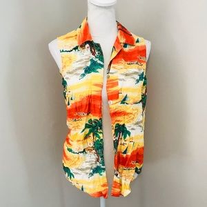 Sleeveless Summer Hawaiian Shirt